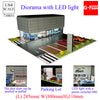 GFans NEW 1:64 Scale Diorama Car Garage Model – DIY Parking Lot with LED Lights, City Display Model Set, Collector Gift