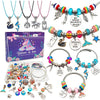 Unicorn & Mermaid Charm Bracelet Making Kit – Jewelry Beads Craft Set for Girls Ages 8-12 – DIY Jewelry Supplies Gift for Christmas or Halloween