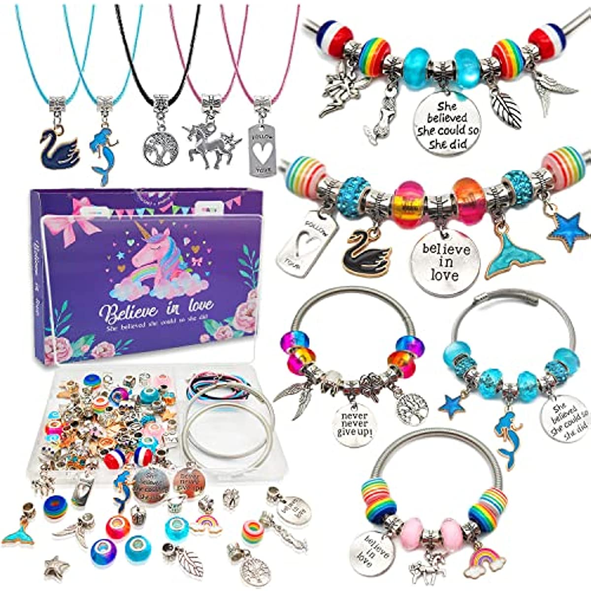 Unicorn & Mermaid Charm Bracelet Making Kit