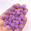 50pcs 10mm AB Resin Glitter Rose Rhinestones