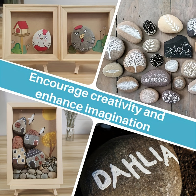 6/12pcs Flat Painting Rocks