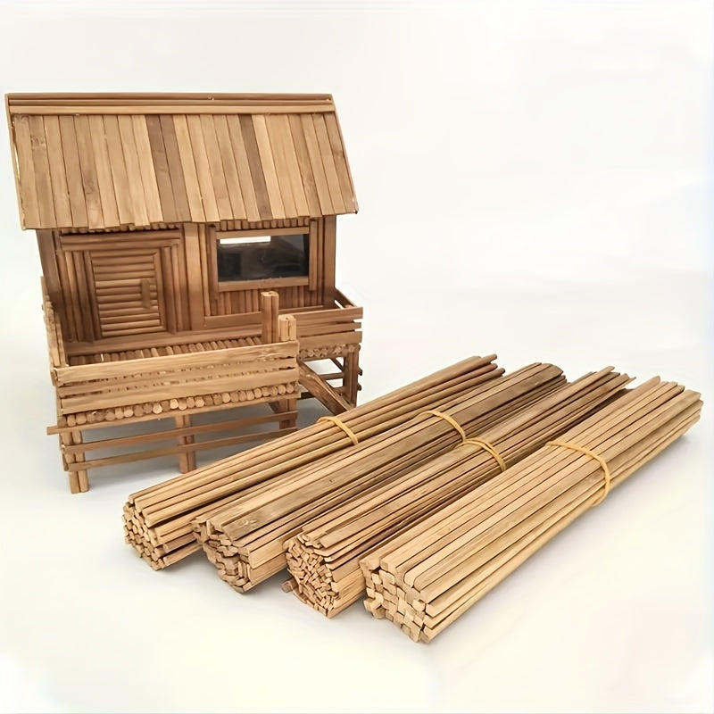Value Pack 32/64pcs Square Bamboo Craft Sticks