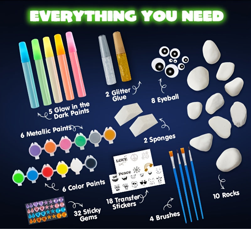 Glow in the Dark Rock Painting Kit
