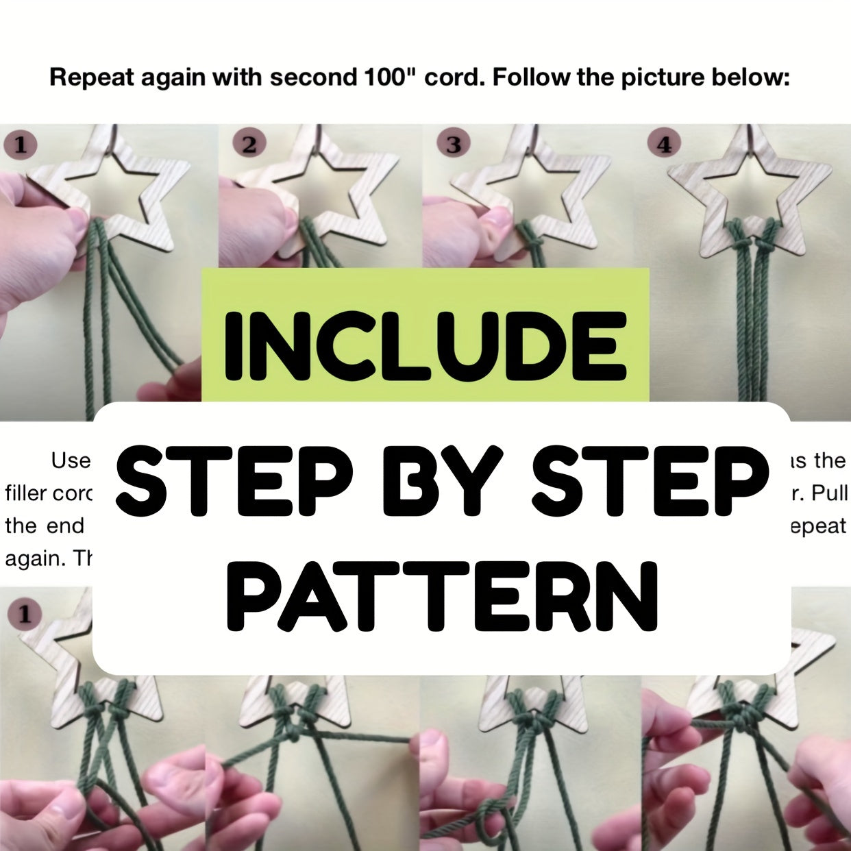 2pcs Woven Christmas Tree DIY Craft Kit