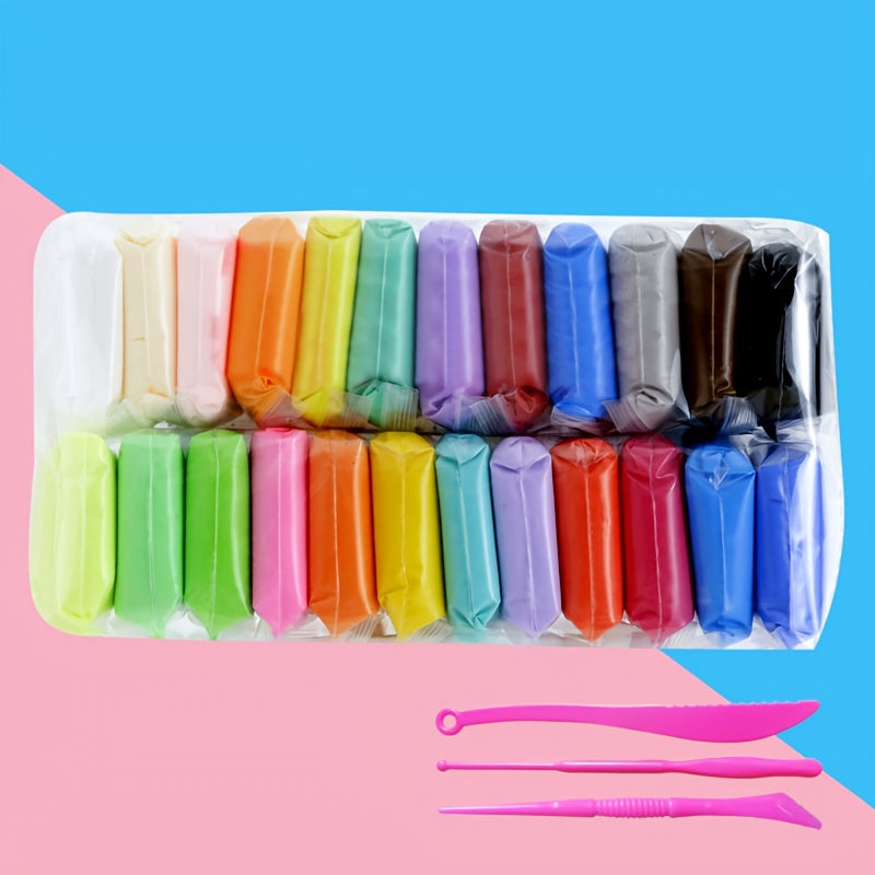 24 Colors Ultra Light Air Dry Clay Set