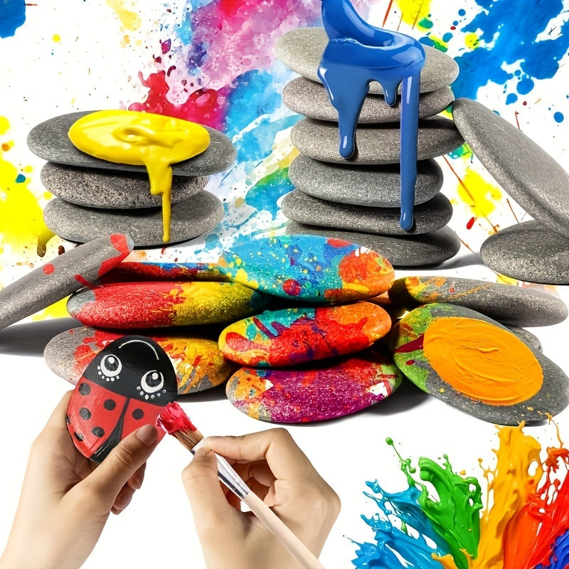 6/12pcs Flat Painting Rocks