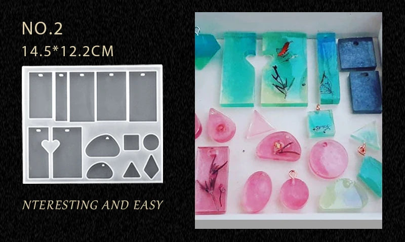 16 Styles Epoxy Resin Casting Molds Set