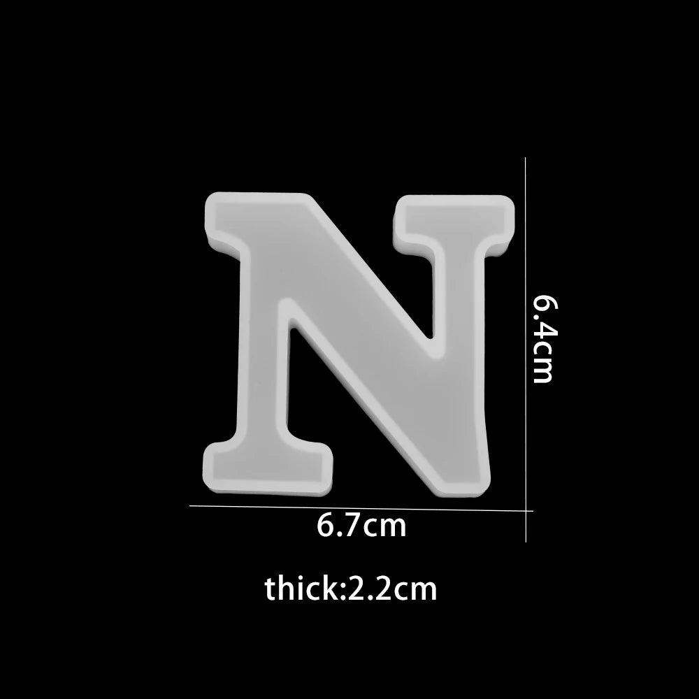 3D Alphabet Silicone Mold