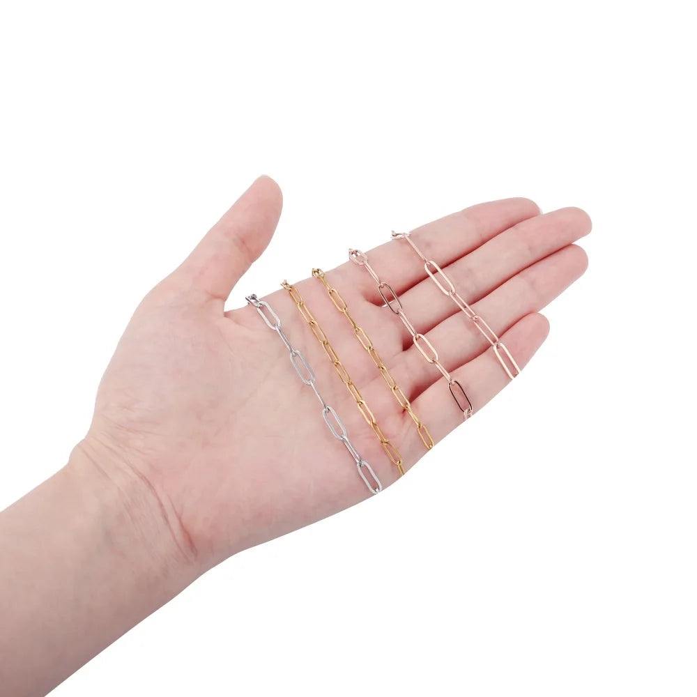 1M 3/4mm Stainless Steel Gold Cable Chain