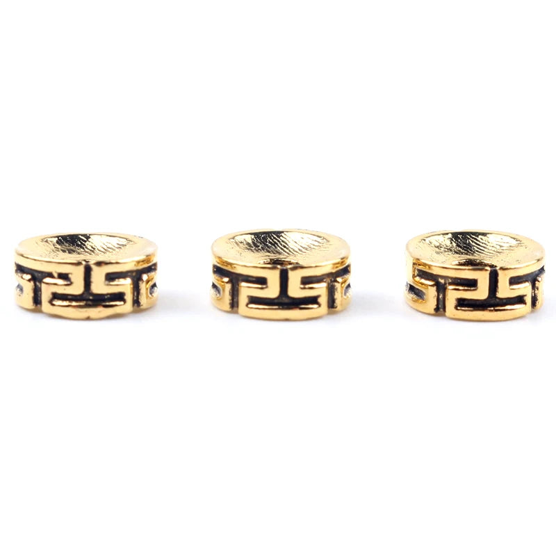 50pcs Gold Rhinestone Spacer Beads for Jewelry DIY