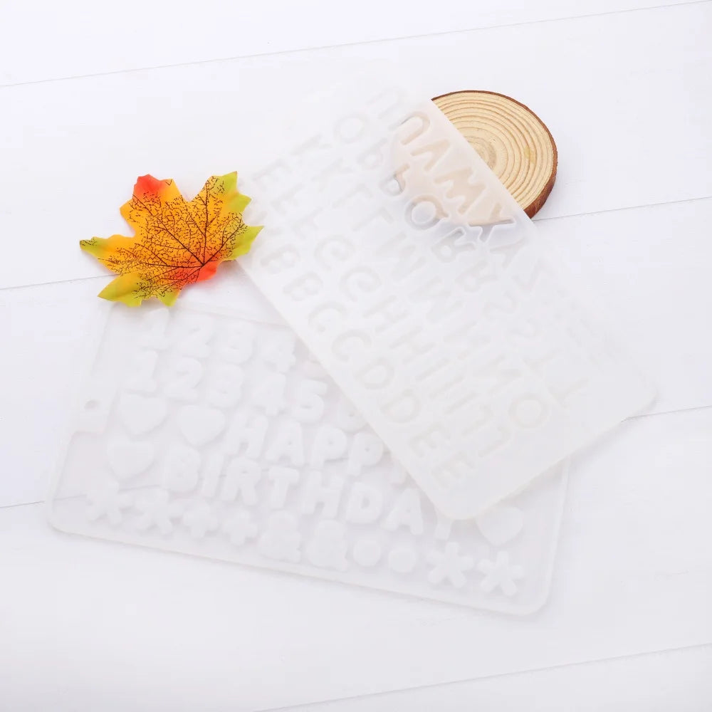 Alphabet & Number Silicone Resin Molds