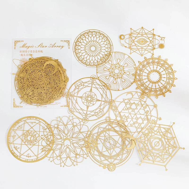 10pcs Bronzing Lace Hollow Scrapbook Craft Paper