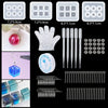 16 Styles Epoxy Resin Casting Molds Set – Silicone UV Mold Kit for DIY Jewelry, Earrings, Pendants & Craft Making