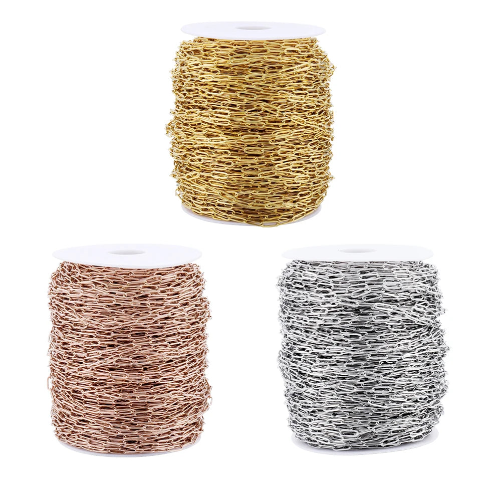 1M 3/4mm Stainless Steel Gold Cable Chain