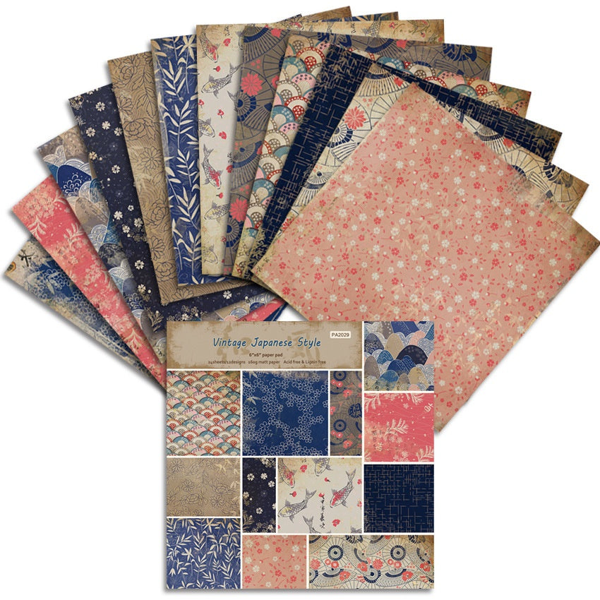 24 Sheets Vintage Japanese Craft Paper Pad