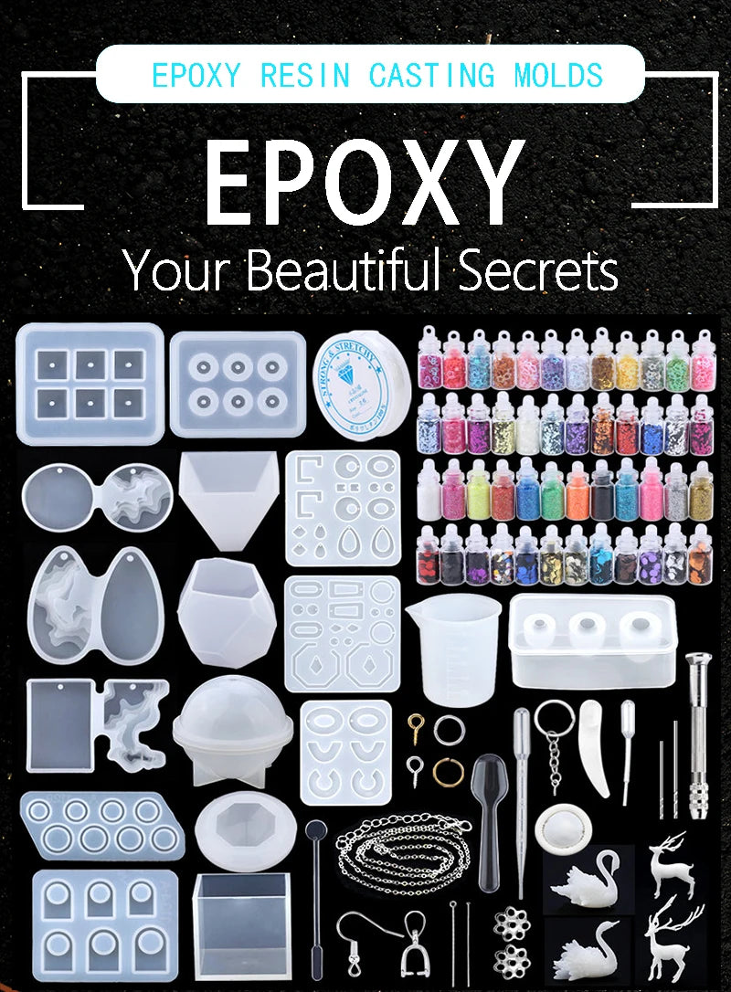 16 Styles Epoxy Resin Casting Molds Set