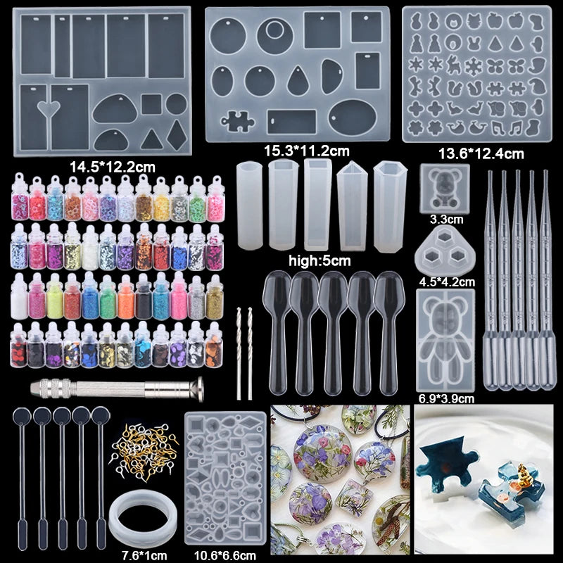 16 Styles Epoxy Resin Casting Molds Set