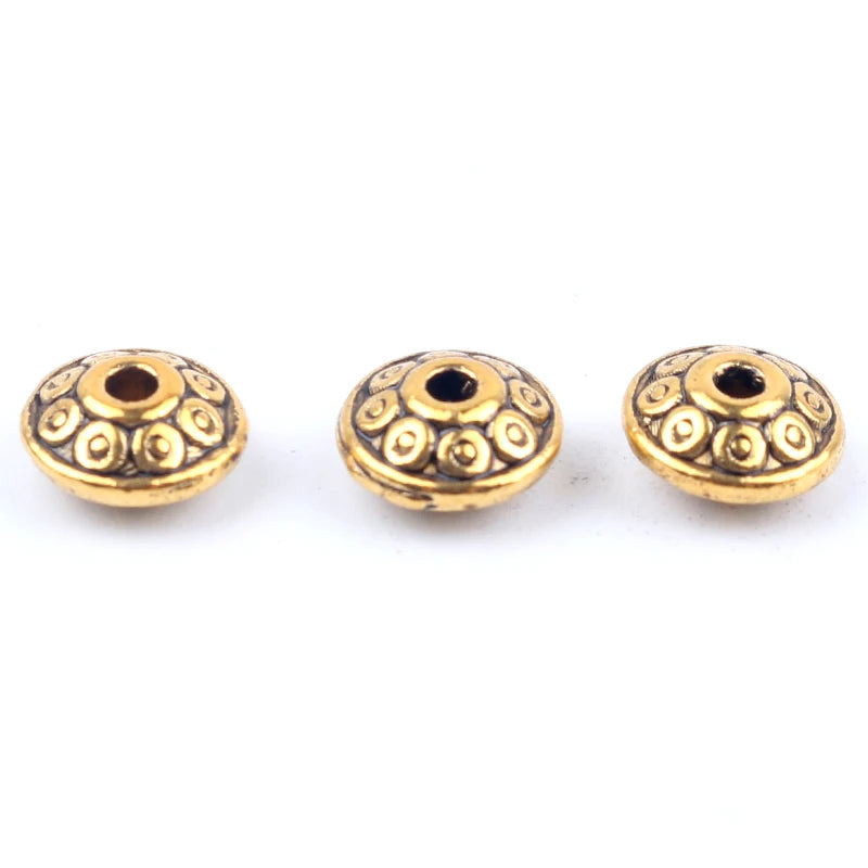 50pcs Gold Rhinestone Spacer Beads for Jewelry DIY