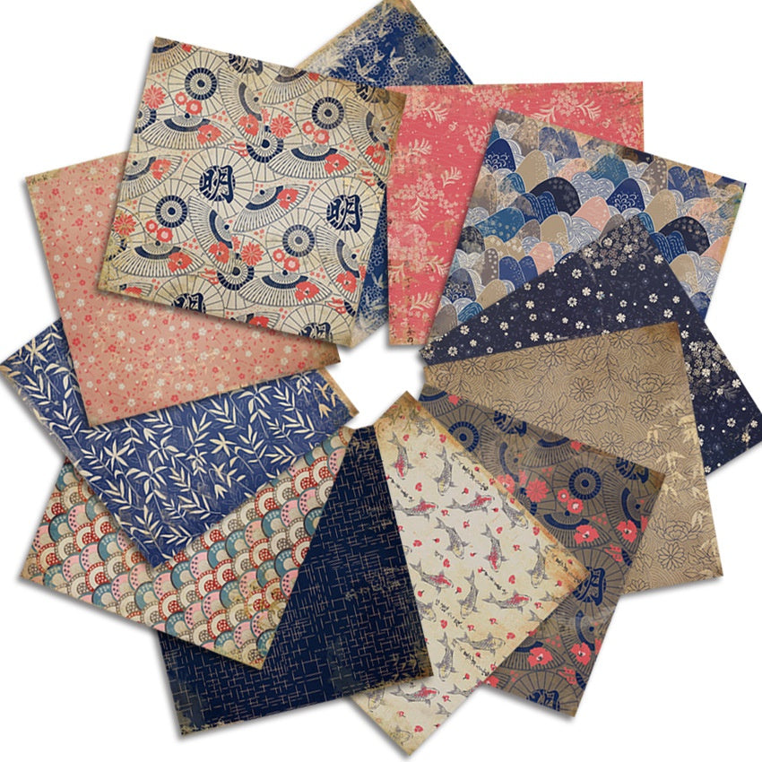 24 Sheets Vintage Japanese Craft Paper Pad