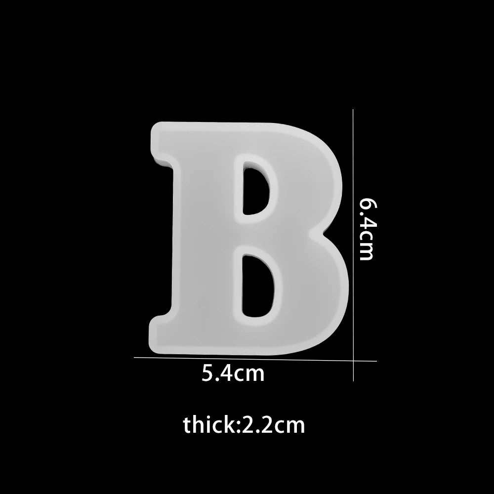 3D Alphabet Silicone Mold