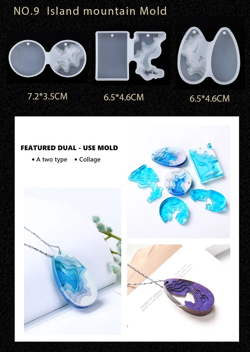 16 Styles Epoxy Resin Casting Molds Set