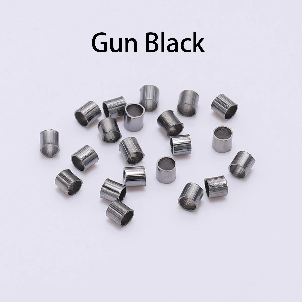 150–500pcs Gold Copper Crimp Tube Beads (1.5–2.5mm)