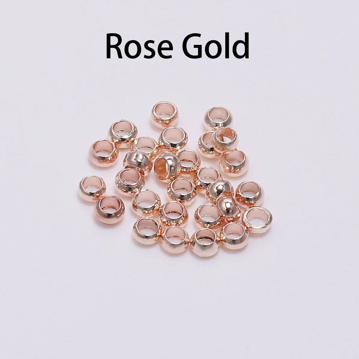 500pcs Gold/Silver/Copper Crimp Beads (1.5–3mm)