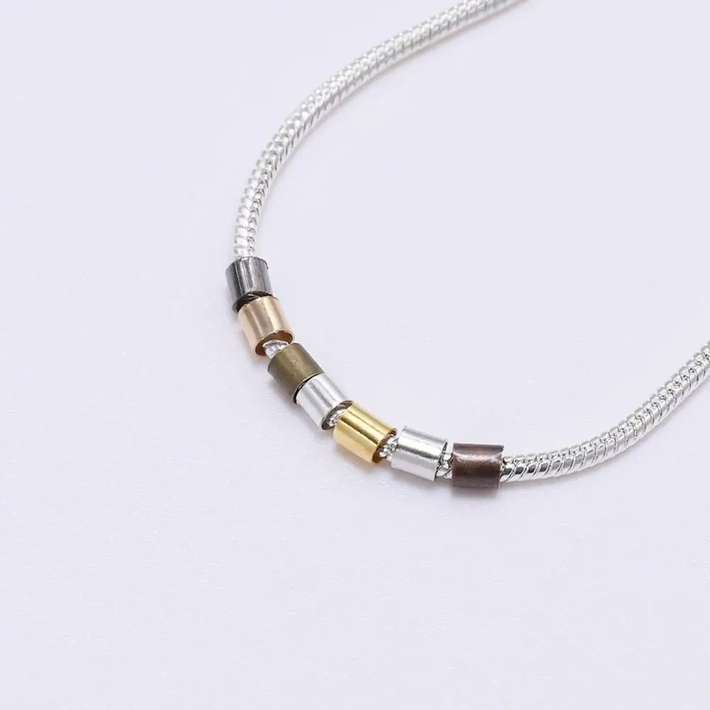 150–500pcs Gold Copper Crimp Tube Beads (1.5–2.5mm)