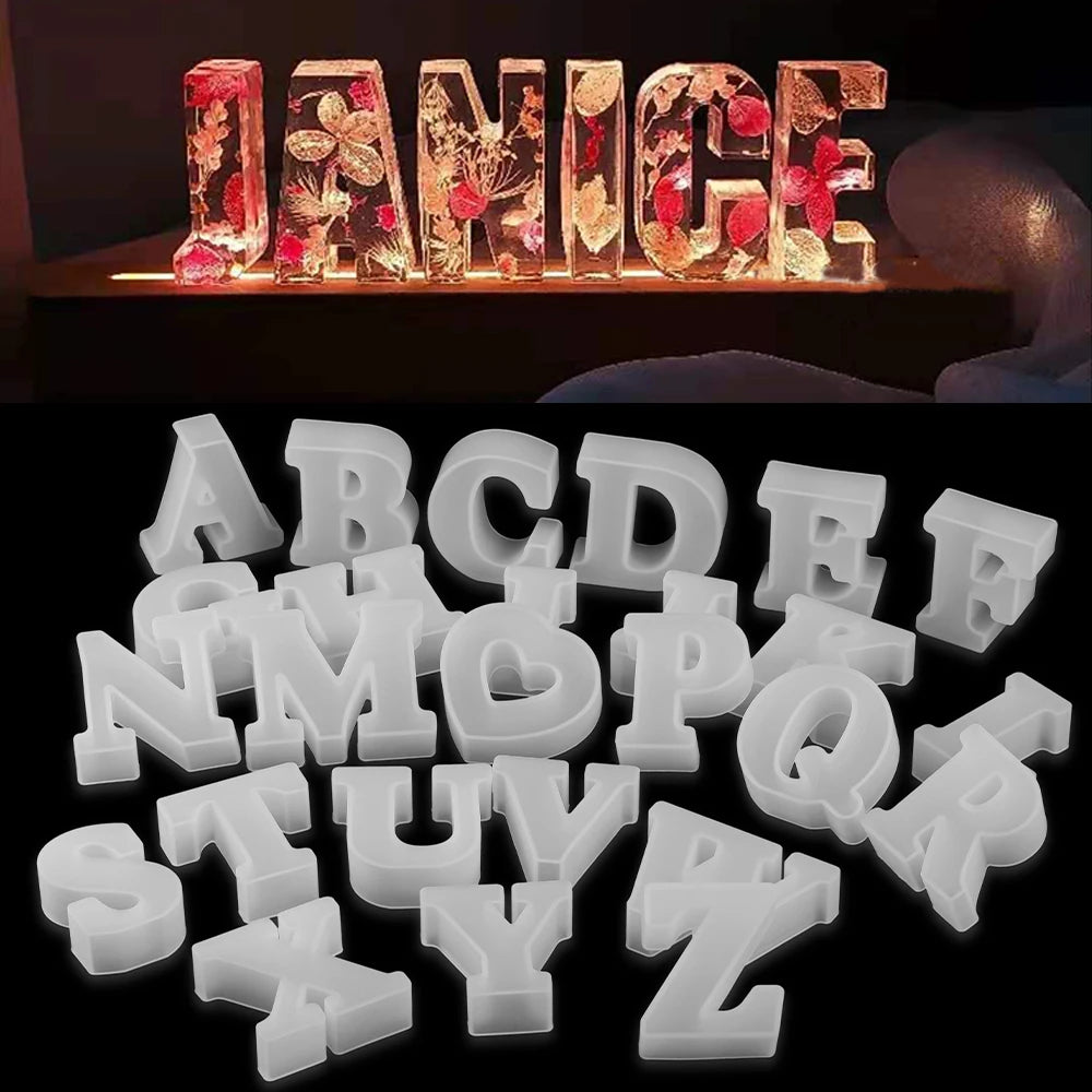 3D Alphabet Silicone Mold