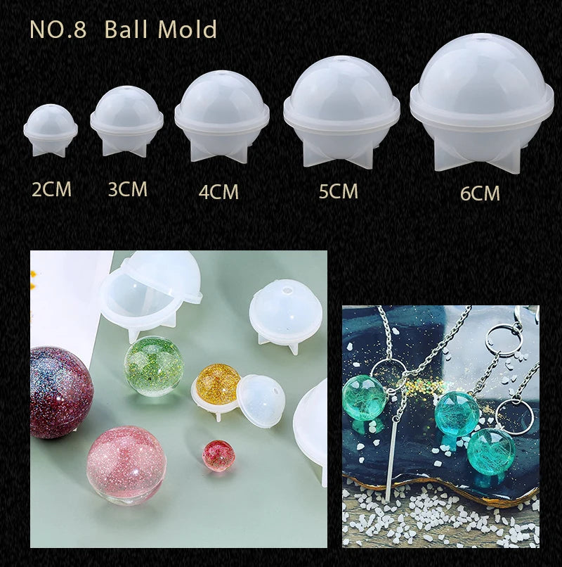 16 Styles Epoxy Resin Casting Molds Set