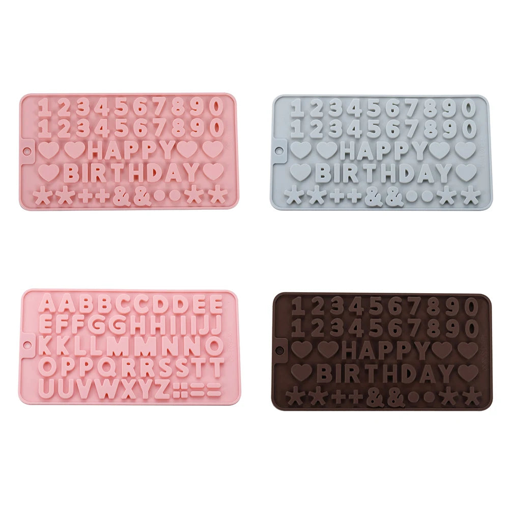 Alphabet & Number Silicone Resin Molds