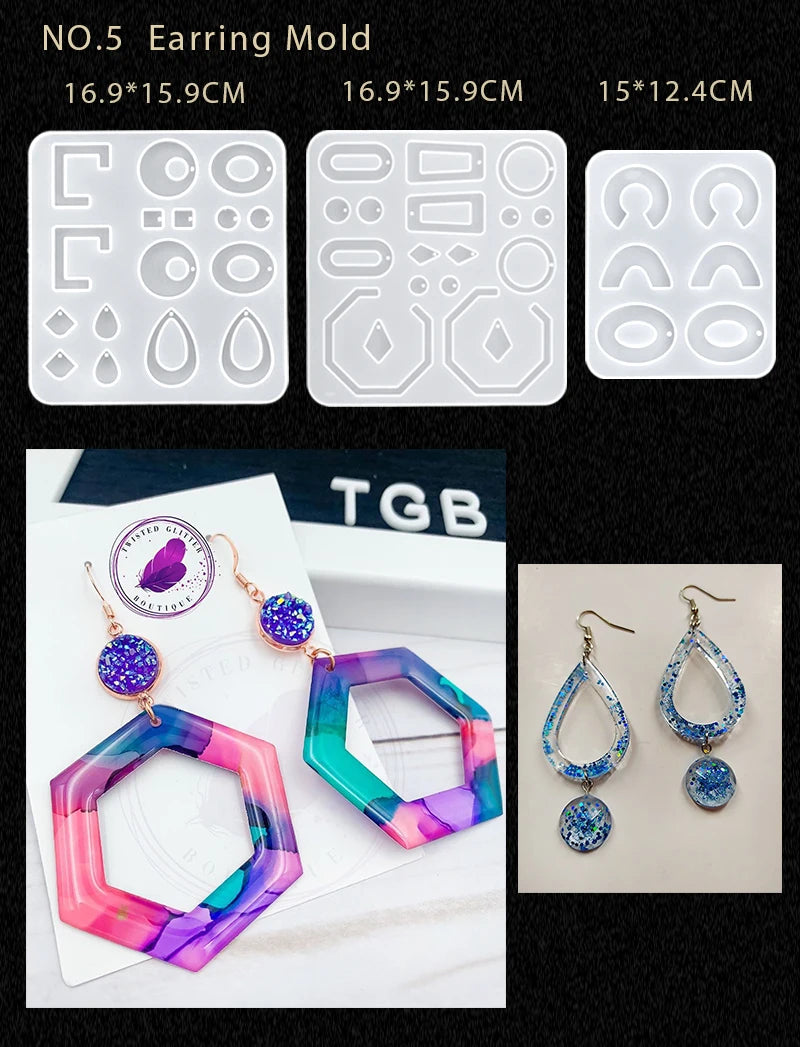 16 Styles Epoxy Resin Casting Molds Set