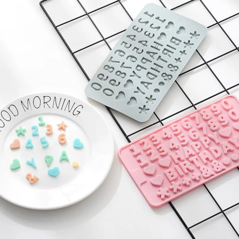 Alphabet & Number Silicone Resin Molds