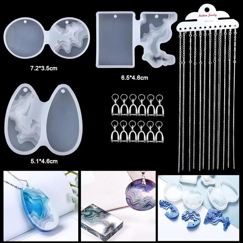16 Styles Epoxy Resin Casting Molds Set