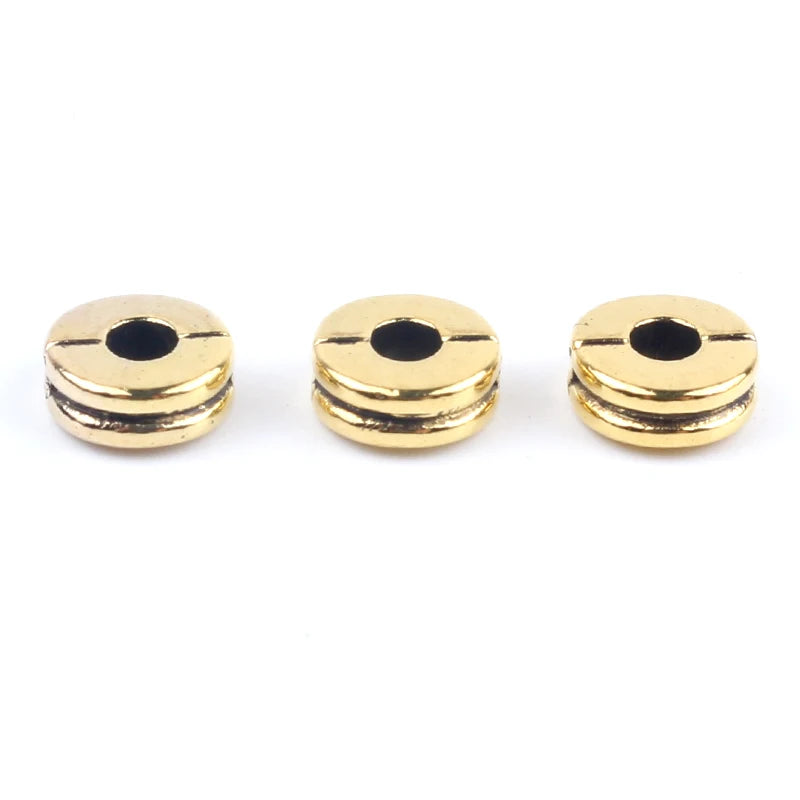 50pcs Gold Rhinestone Spacer Beads for Jewelry DIY