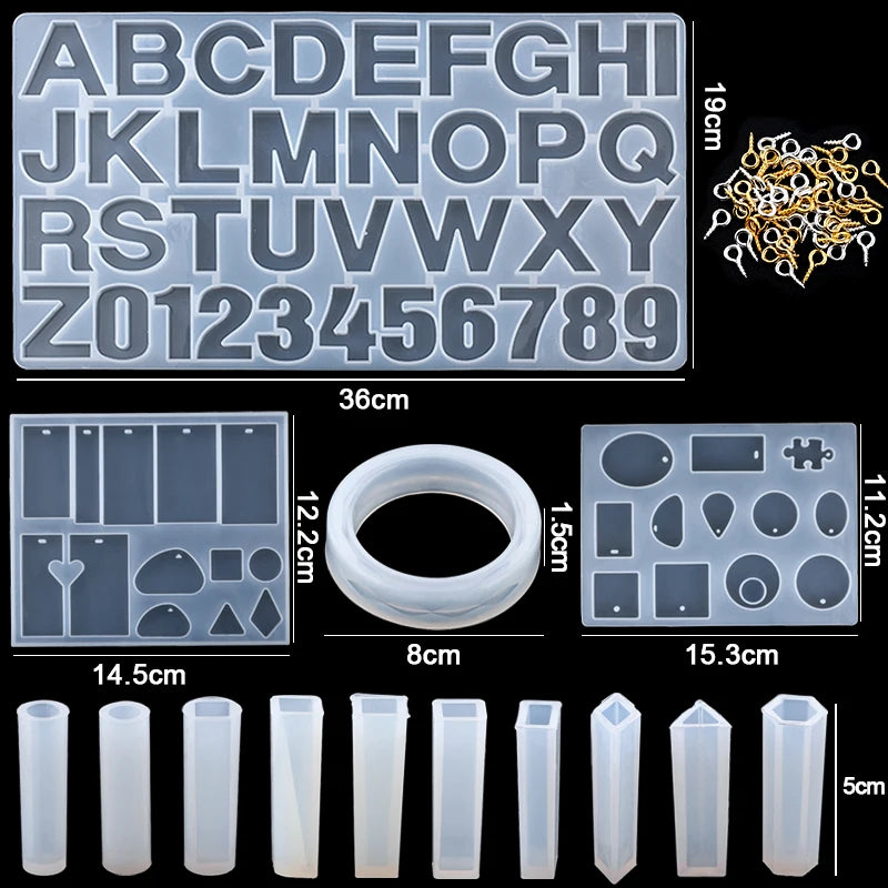 16 Styles Epoxy Resin Casting Molds Set