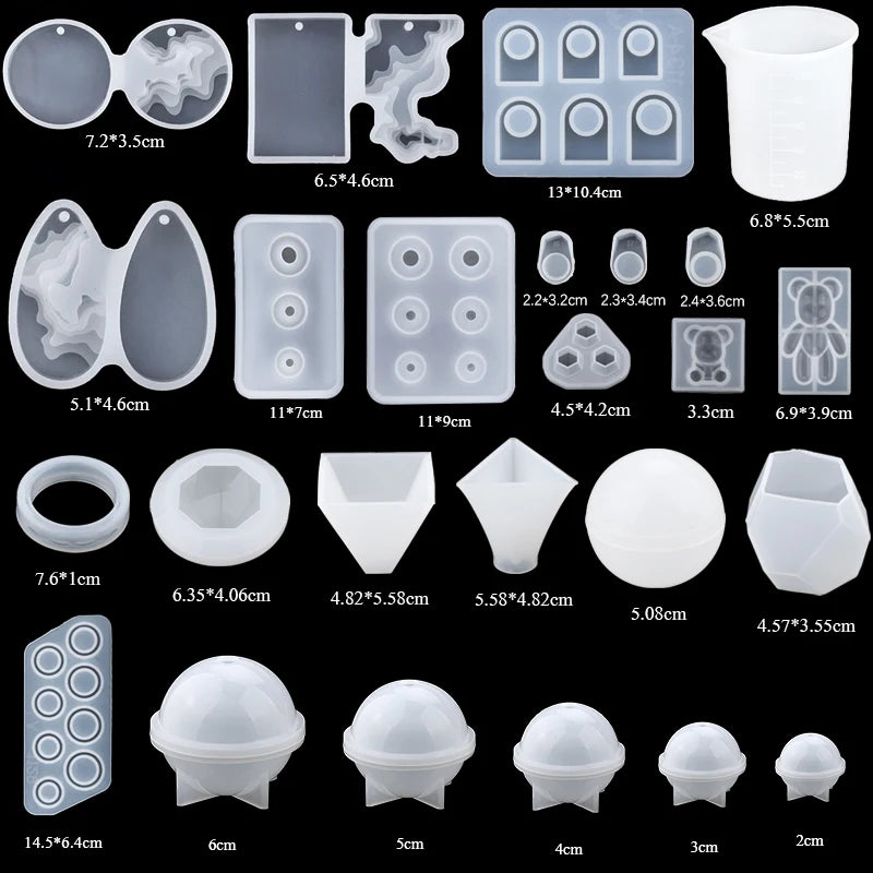 16 Styles Epoxy Resin Casting Molds Set