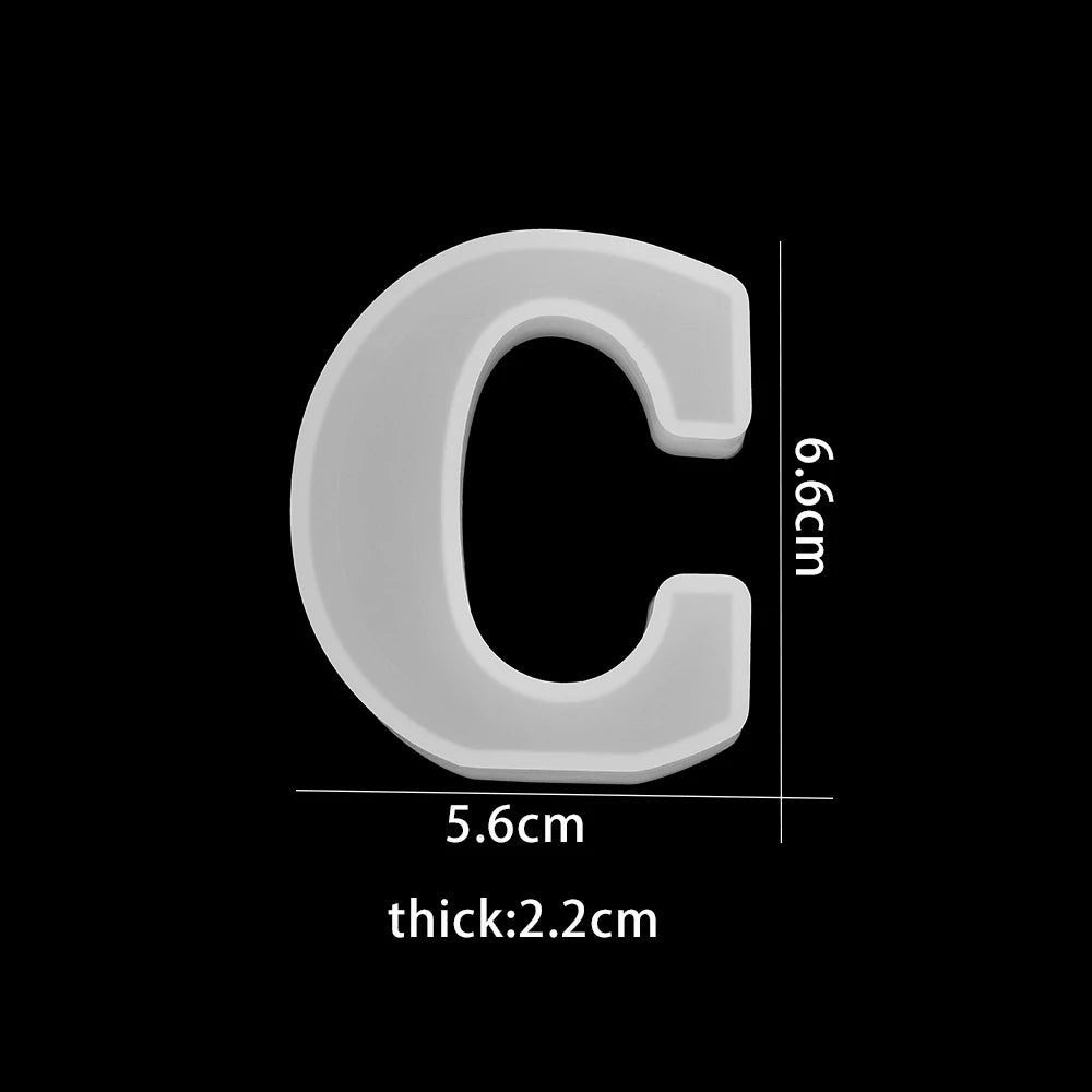 3D Alphabet Silicone Mold