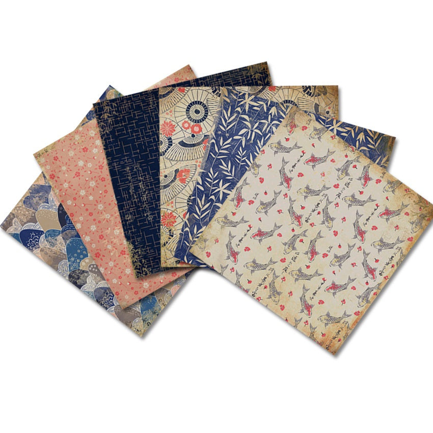24 Sheets Vintage Japanese Craft Paper Pad