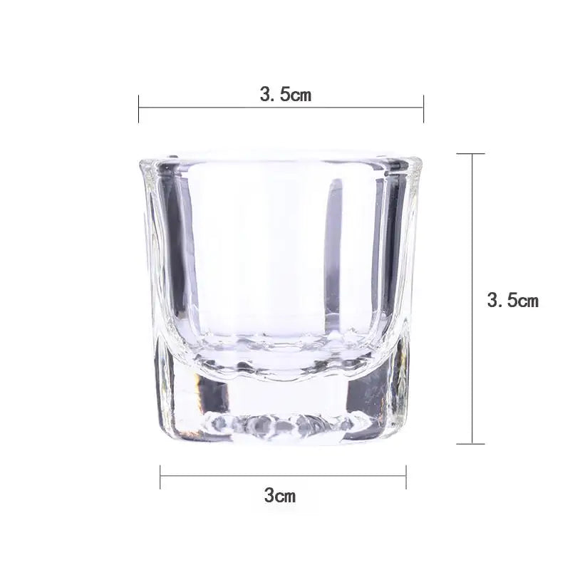 1PC Crystal Glass Dappen Dish with Lid