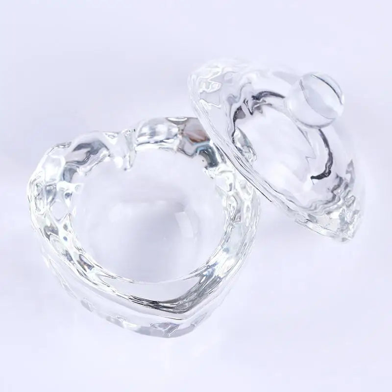 1PC Crystal Glass Dappen Dish with Lid