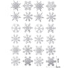 12/120pcs Glitter Paper Snowflake Christmas Decorations