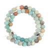 Natural Amazonite Round Beads – Smooth Mixed Gemstone for DIY Jewelry Making, Bracelet, Necklace, 15