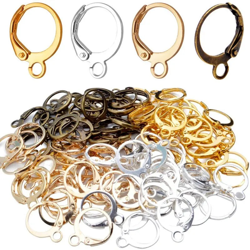 50pcs Hypoallergenic Brass Lever Back Earring Hooks