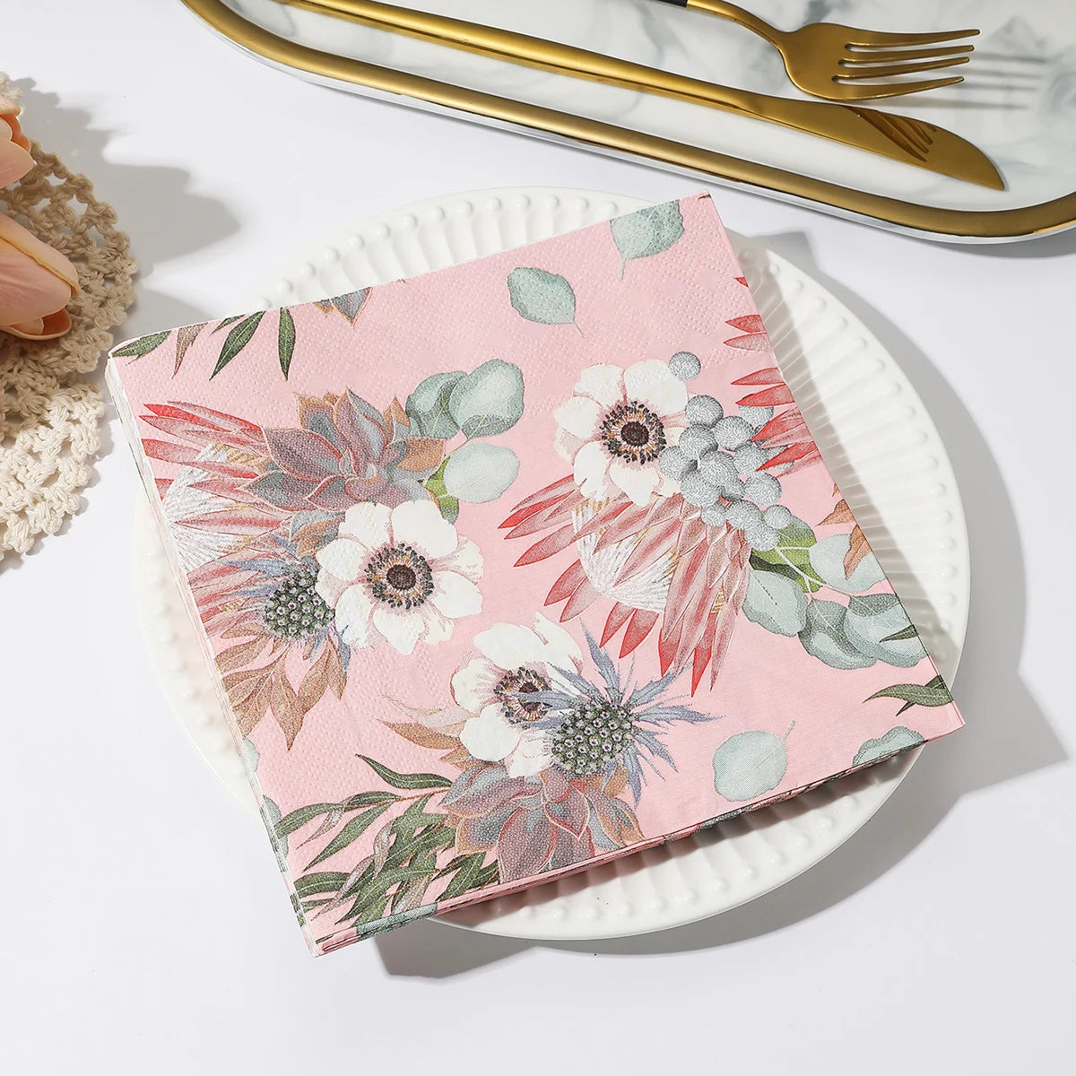 INS Style Floral Paper Napkins