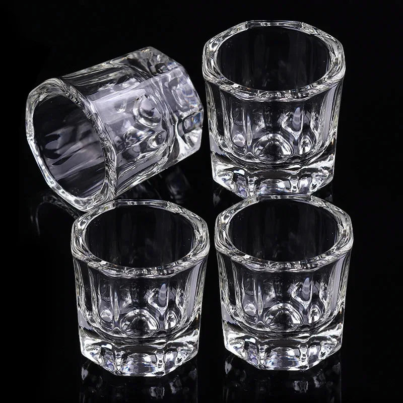 1PC Crystal Glass Dappen Dish with Lid