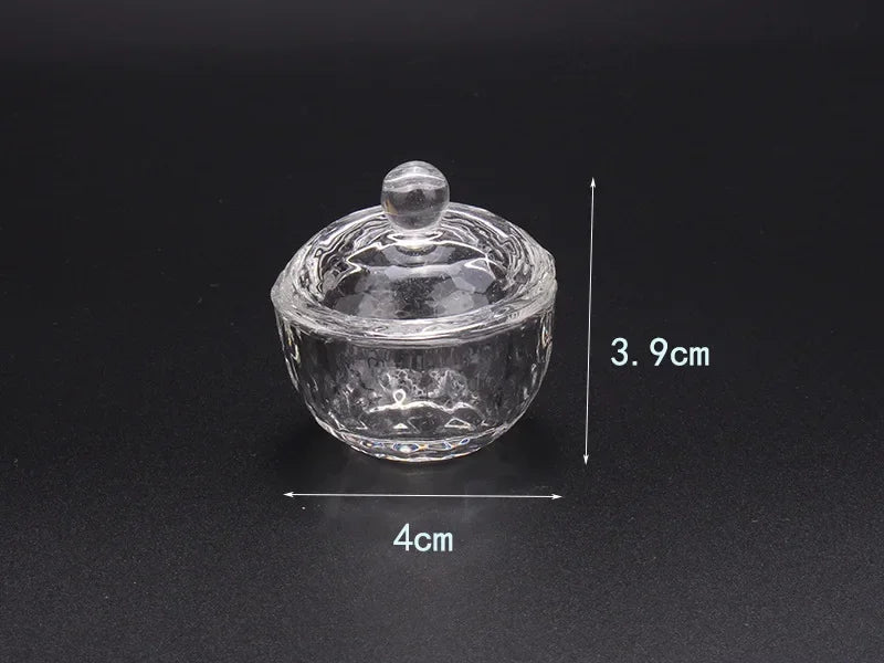 Crystal Glass Octagonal Dappen Dish with Lid