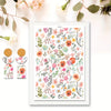 Watercolor Transfer Paper Stickers – Colorful Flowers & Plants Pattern for Polymer Clay, Jewelry & Pottery DIY