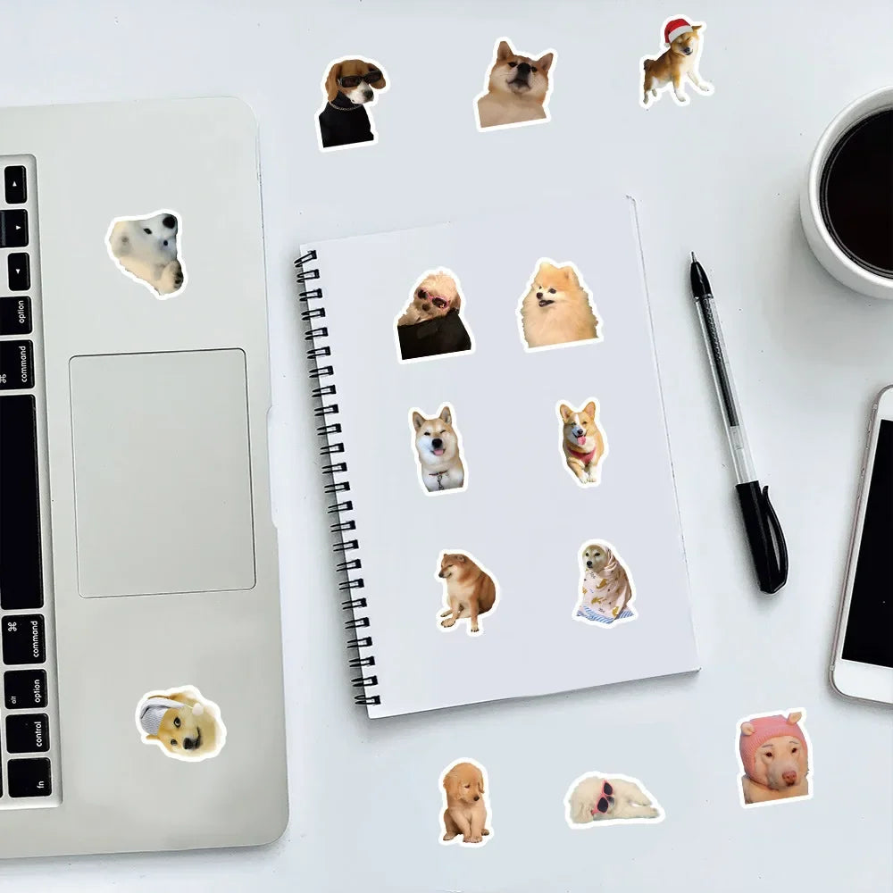 10/50/100pcs Funny Cartoon Dog Stickers