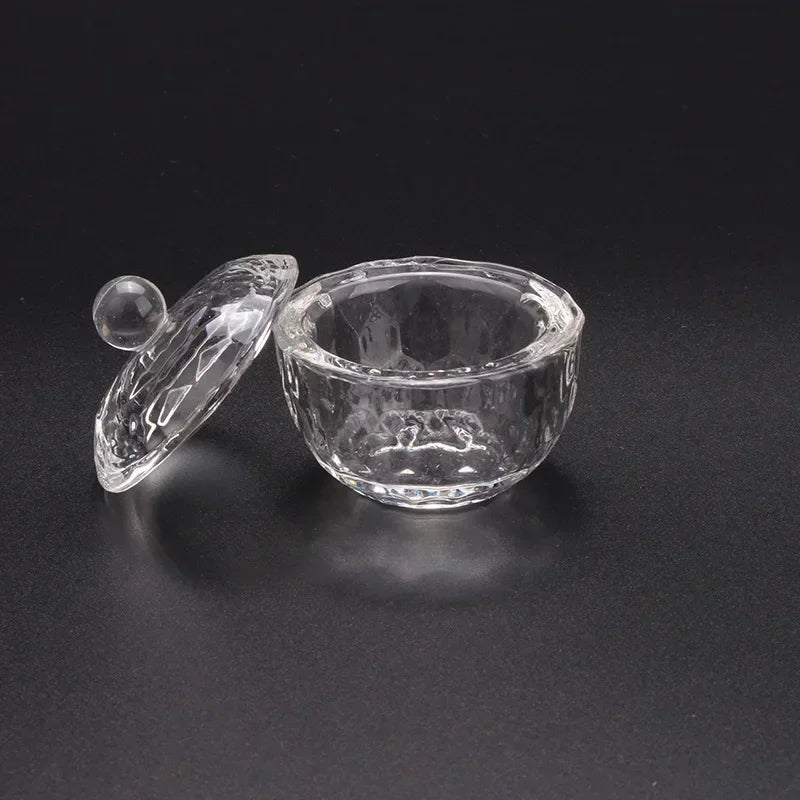 Crystal Glass Octagonal Dappen Dish with Lid